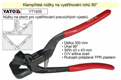 Nůžky na vystřihování rohů 90° délka 300mm YATO YT1939 