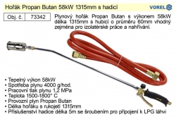 Hořák Propan Butan Vorel 58kW 1315mm s hadicí 